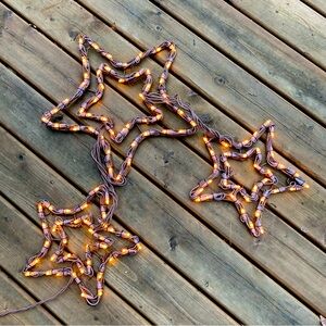 Indoor outdoor grapevine illuminated stars